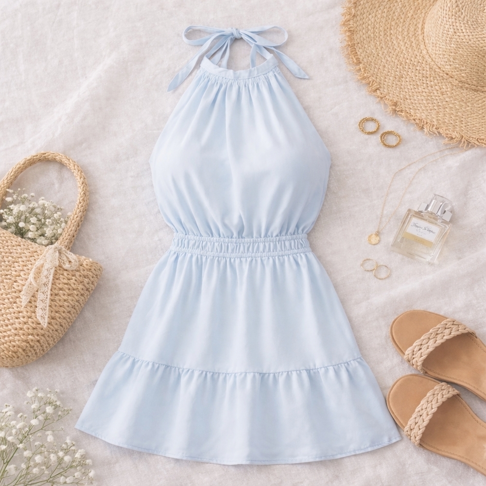Wilfred Soft Blue Mini Dress